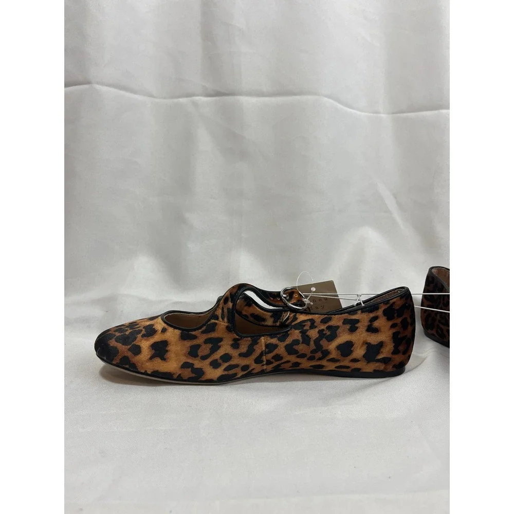 A New Day Womens Leopard Print Mary Jane Flats Buckle Strap Shoes Size 9 NEW